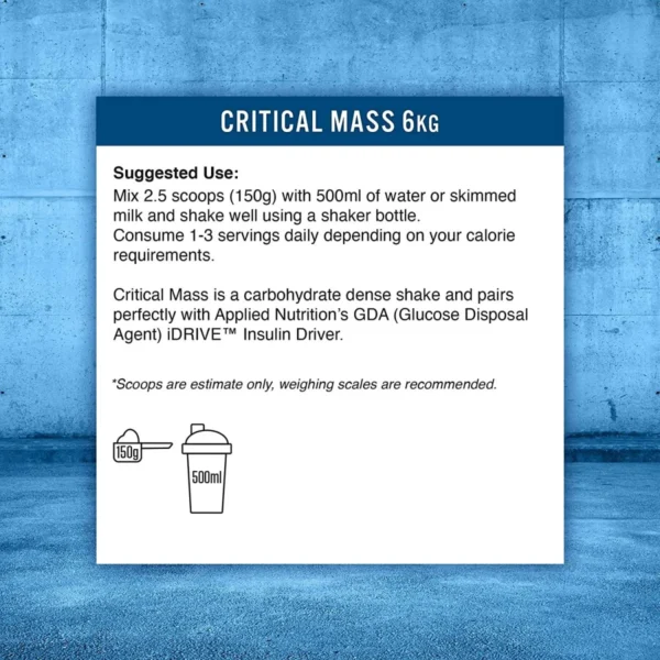 Critical Mass Gainer Vanilla 6Kg Applied Nutrition - Image 3