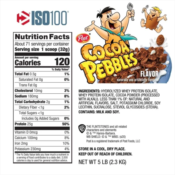 ISO100 Whey Protein 2.3Kg Cacoa Pebbles - Image 3